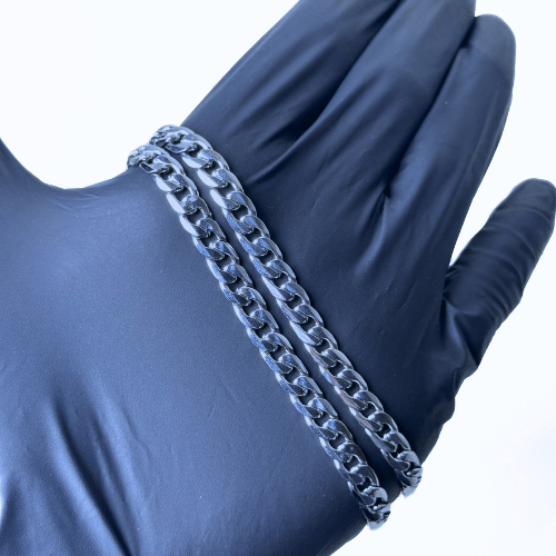 2 Blod Silver Chain Combo For Boys